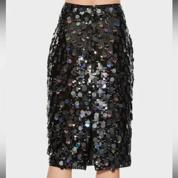 Parker Black-Multi Color Sequin Pencil Skirt - Picture 7 of 8